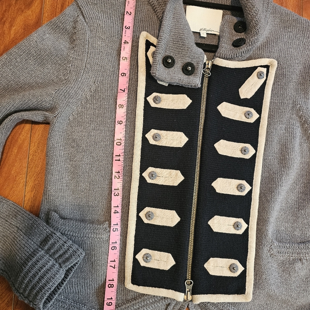 Phillip Lim Marching Band Sweater With Long Coat Tails One Tree Hill Sz L EUC - Picture 9 of 12